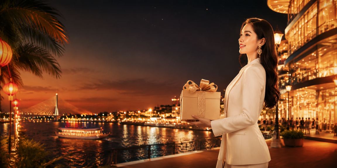 Cảnh đêm tại chợ đêm Mekong với không khí giải trí và đặt cược sôi động